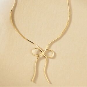 Anthropologie x Shashi Kate Bow Choker Necklace in Gold | NWT